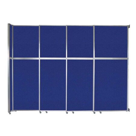 Versare Operable Wall Sliding Room Divider 12'8" x 10'3/4" Royal Blue Fabric 1072405-1